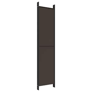 6dílný paraván hnědý 300 x 220 cm textil - obrázek 6