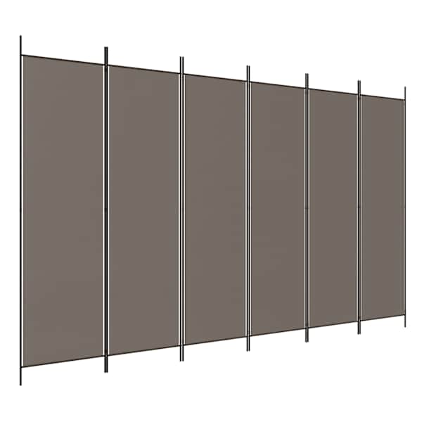 vidaXL 6 paneeliga ruumijagaja, antratsiithall, 300x220 cm, kangas