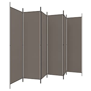 6dílný paraván antracitový 300x220 cm textil - obrázek 4