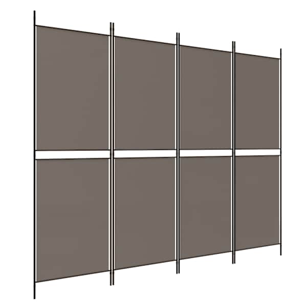 vidaXL 4 paneeliga ruumijagaja, antratsiithall, 200 x 180 cm, kangas