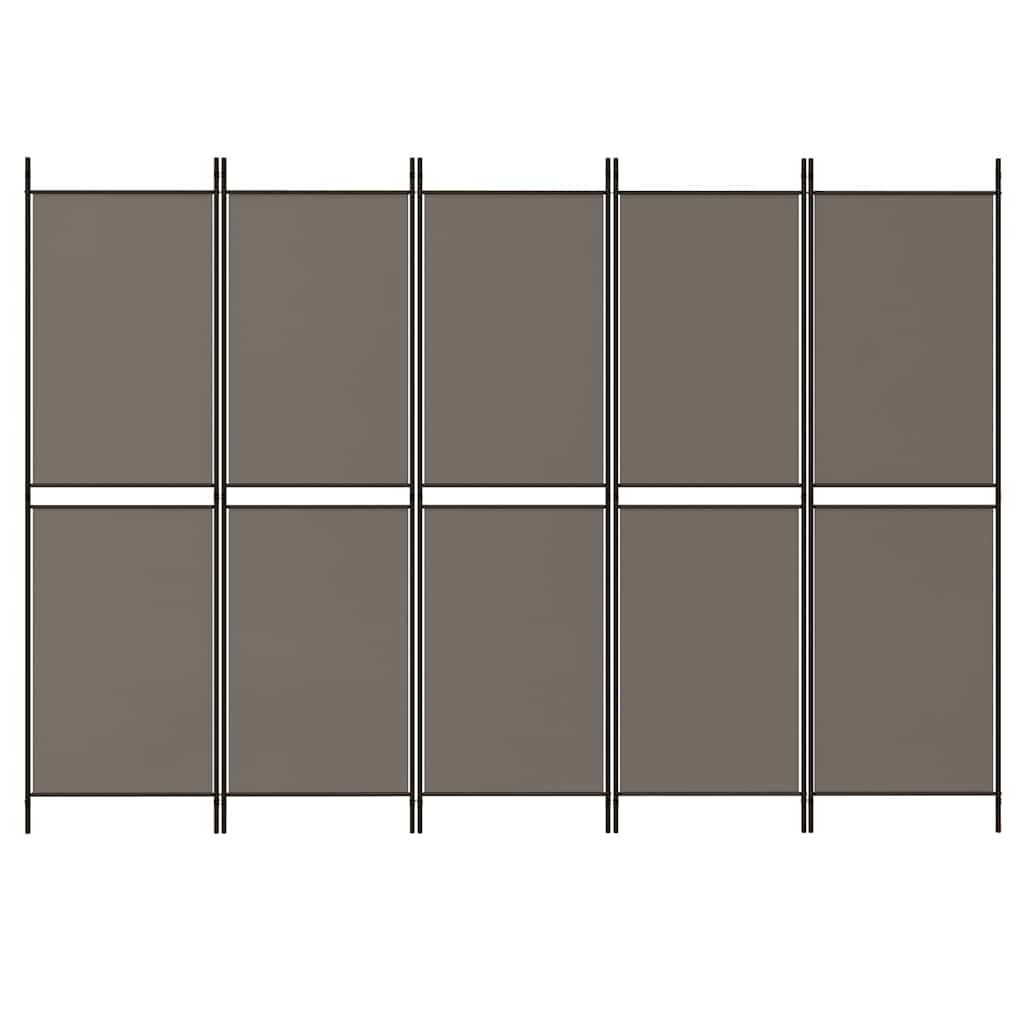 Thumbnail - vidaXL 5-tlg. Paravent Anthrazit 250x180 cm Stoff