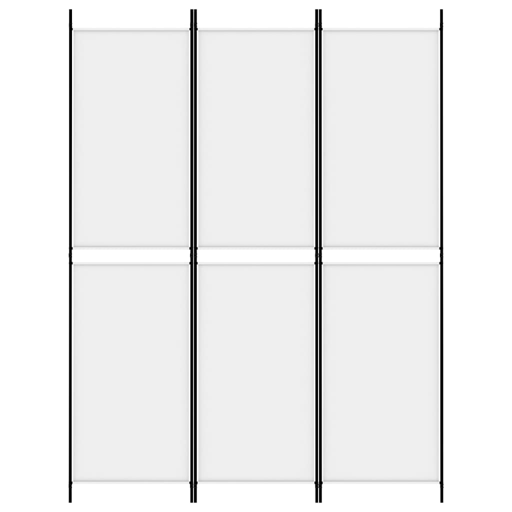 vidaXL Kamerscherm met 3 panelen 150x200 cm stof wit afbeelding
