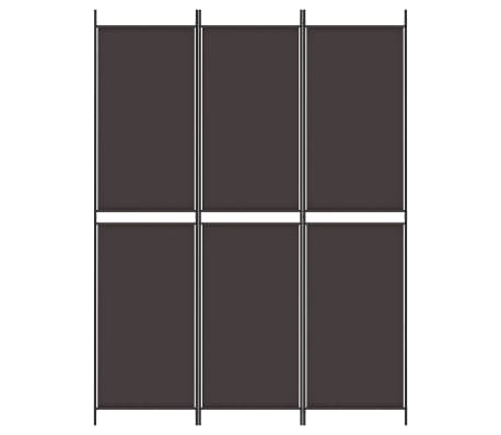 vidaXL Kamerscherm met 3 panelen 150x200 cm stof bruin