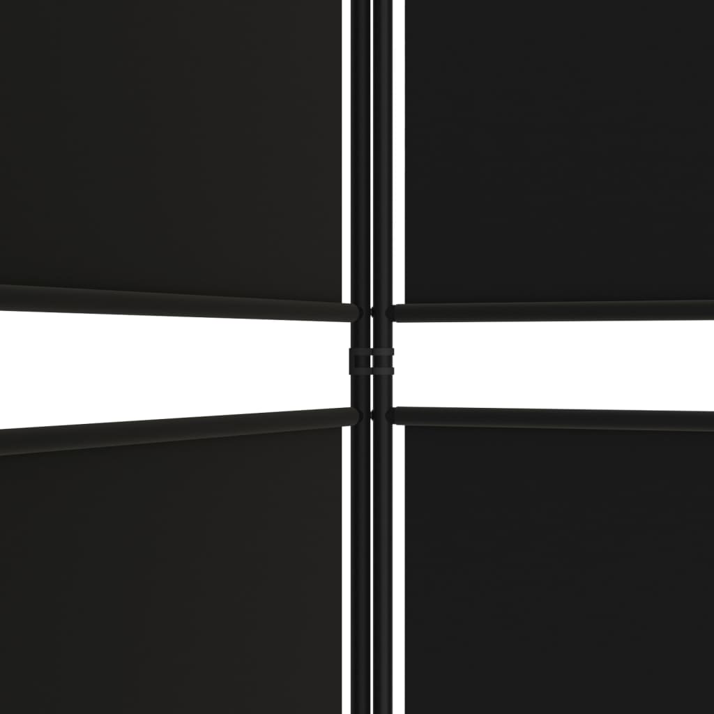 3-tlg. Paravent Schwarz 150x200 cm Stoff | Stepinfit