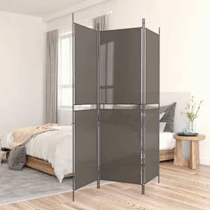 Paravan 3-delni antracit 150x220 cm blago