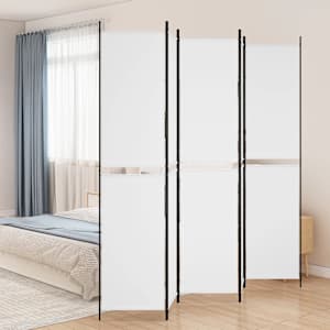 Paravan 5-delni 250x220 cm črno blago