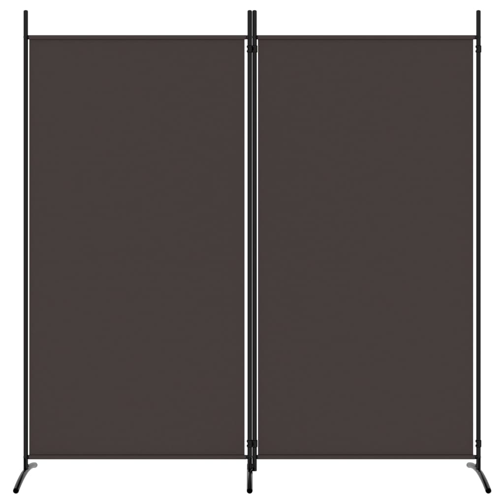 vidaXL Paravan de cameră cu 2 panouri, maro, 175x180 cm, textil