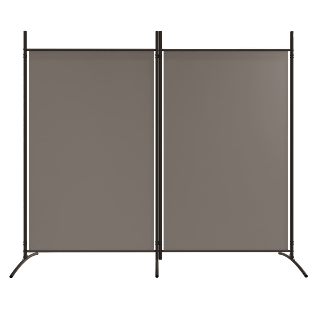 vidaXL Kamerscherm met 2 panelen 175x180 cm stof antracietkleurig afbeelding