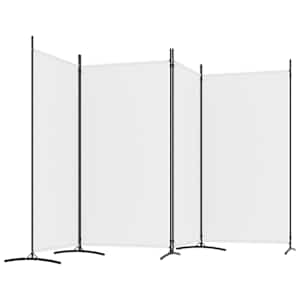 4dílný paraván bílý 346x180 cm textil - obrázek 5