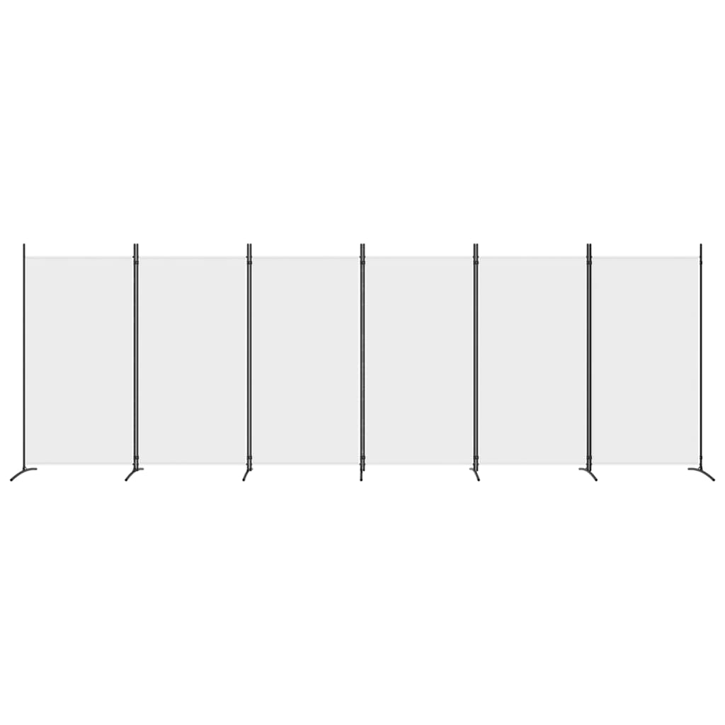 vidaXL Kamerscherm met 6 panelen 520x180 cm stof wit afbeelding