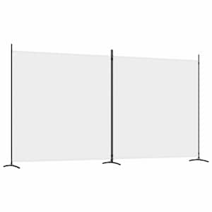 vidaXL 2 paneeliga ruumijagaja, valge, 348 x 180 cm, kangas