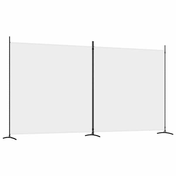 vidaXL 2 paneeliga ruumijagaja, valge, 348 x 180 cm, kangas