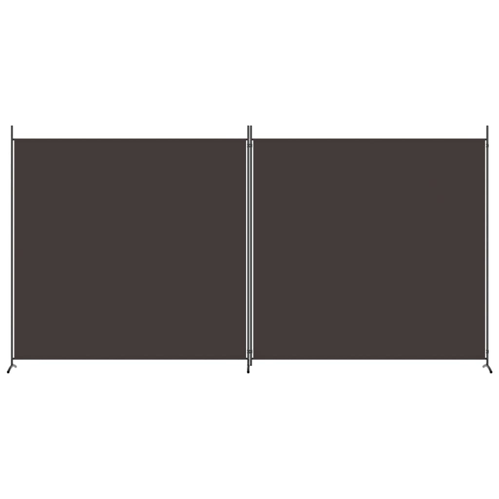 vidaXL Kamerscherm met 2 panelen 348x180 cm stof bruin afbeelding