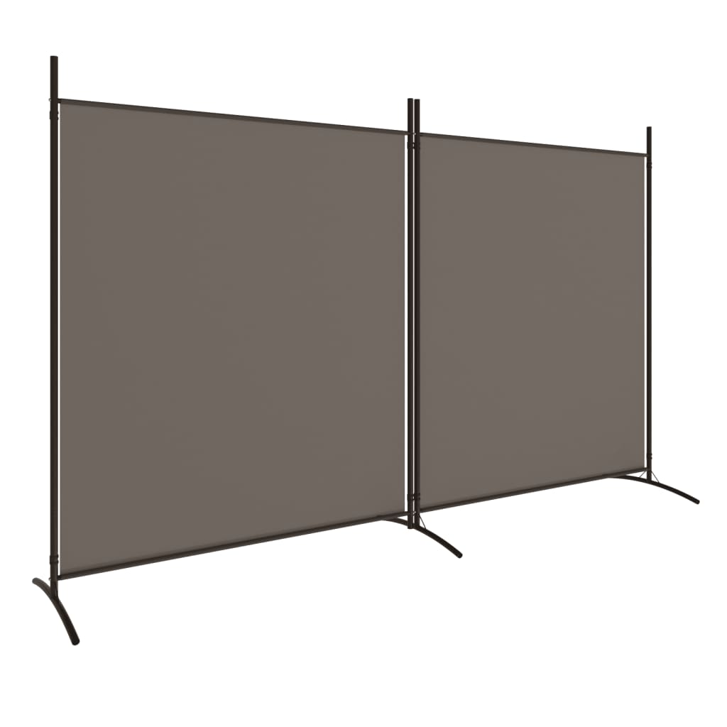 vidaXL Paravan 2-delni antracit 348x180 cm blago