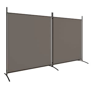 2dílný paraván antracitový 348 x 180 cm textil - obrázek 2
