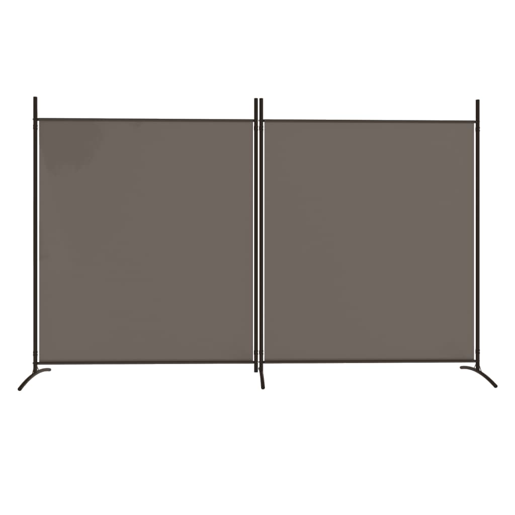 vidaXL Kamerscherm met 2 panelen 346x180 cm stof antracietkleurig afbeelding