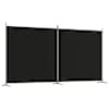 vidaXL 2 paneeliga sirm, must, 348 x 180 cm, kangas