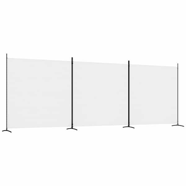 vidaXL 3 paneeliga sirm, valge, 525x180 cm, kangas