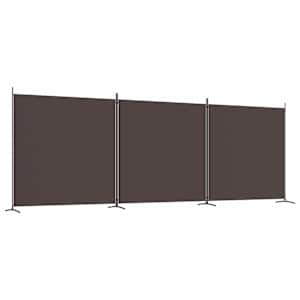 vidaXL 3 paneeliga ruumijagaja, pruun, 525 x 180 cm, kangas