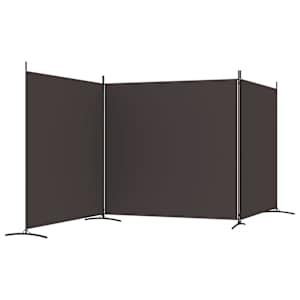 3dílný paraván hnědý 525x180 cm textil - obrázek 5