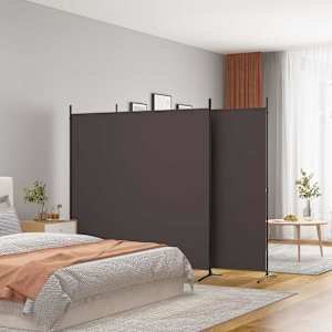 Paravan 3-delni 525x180 cm rjavo blago