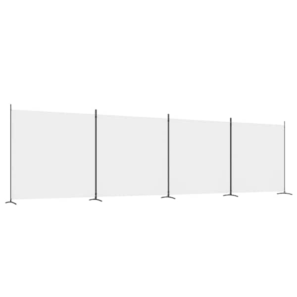 vidaXL 4 paneeliga ruumijagaja, valge, 698x180 cm, kangas