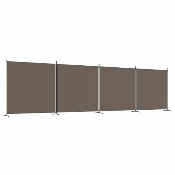 vidaXL 4-paneeliga ruumijagaja, antratsiithall, 698 x 180 cm, kangas