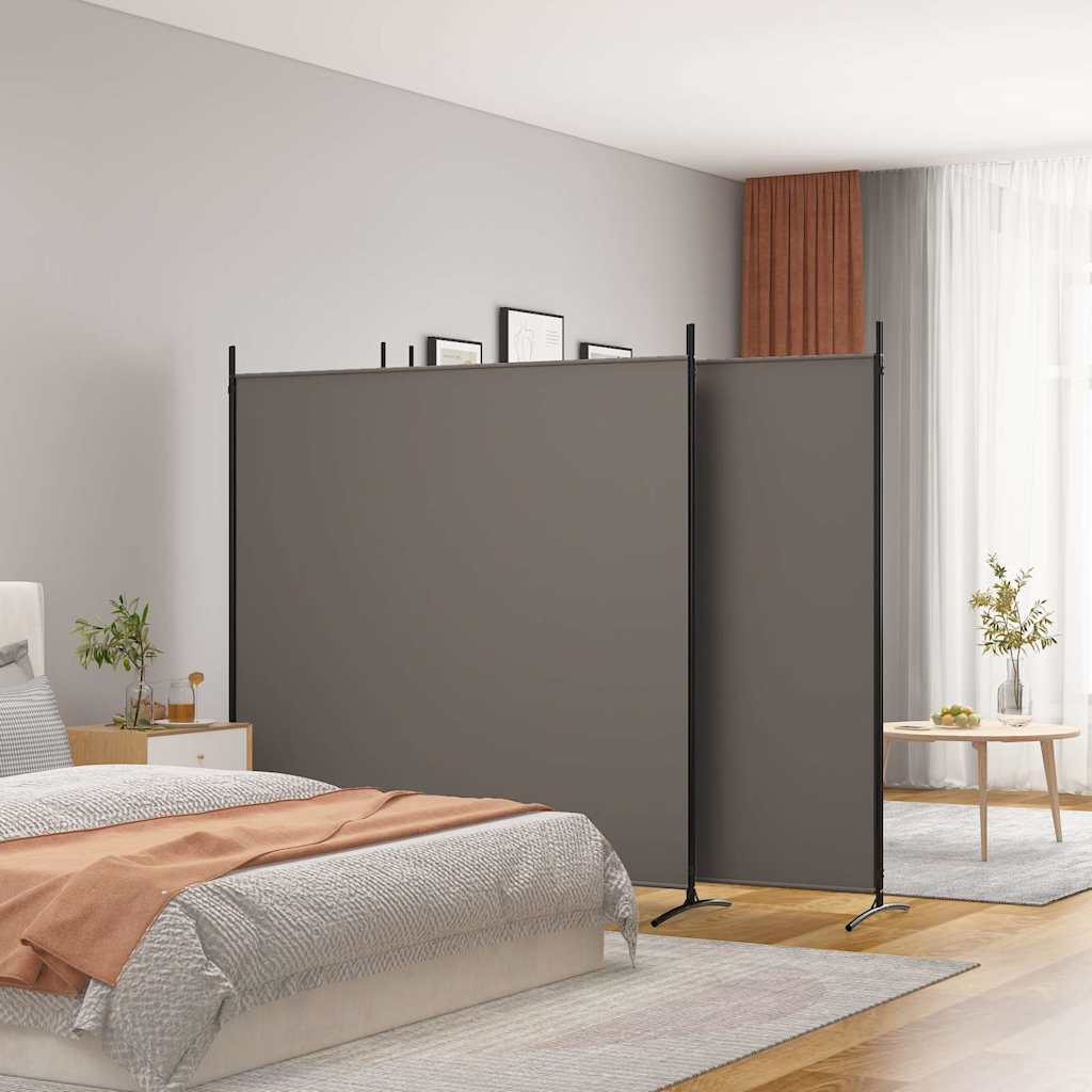 VidaXL 4-tlg. Paravent Anthrazit 698x180 Cm Stoff