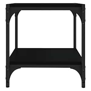 TV skříňka černá 40x33x41 cm kompozitní dřevo a ocel - obrázek 4