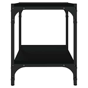 TV skříňka černá 40x33x41 cm kompozitní dřevo a ocel - obrázek 5