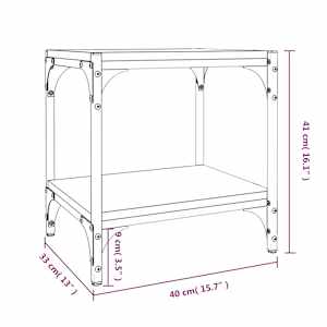 TV skříňka černá 40x33x41 cm kompozitní dřevo a ocel - obrázek 9