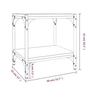 TV skříňka šedá sonoma 40x33x41 cm kompozitní dřevo a ocel - obrázek 9