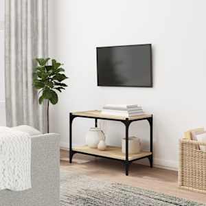 TV skříňka dub sonoma 60 x 33 x 41 cm kompozitní dřevo a ocel - obrázek 1