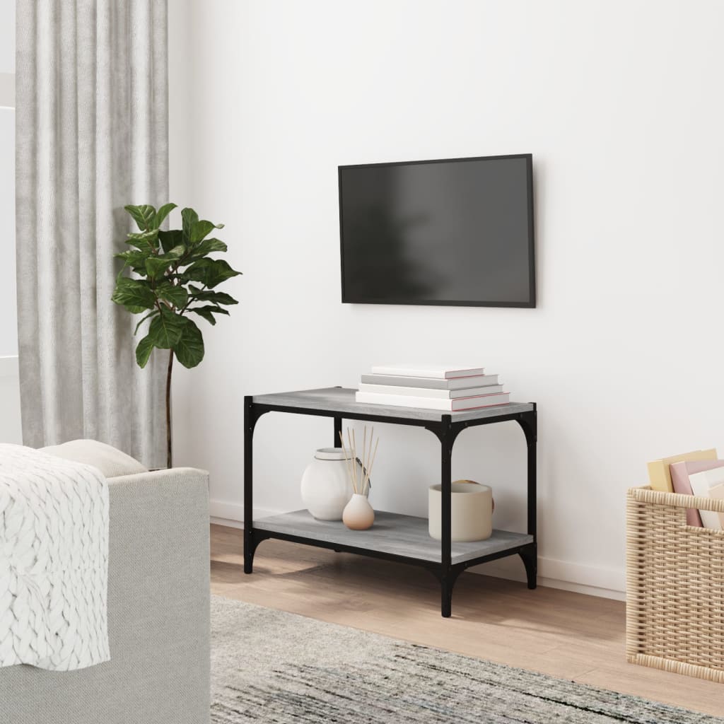 Meuble TV Sonoma gris 60x33x41 cm Bois d’ingénierie et acier | meublestv.fr 2