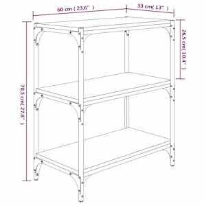 Knihovna dub sonoma 60 x 33 x 70,5 cm kompozitní dřevo a ocel - obrázek 9