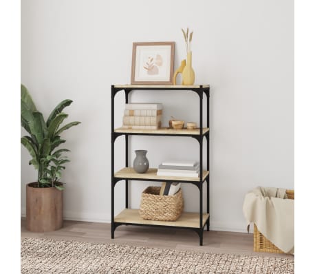 vidaXL Knygų spintelė, ąžuolo, 60x33x100cm, mediena ir plienas