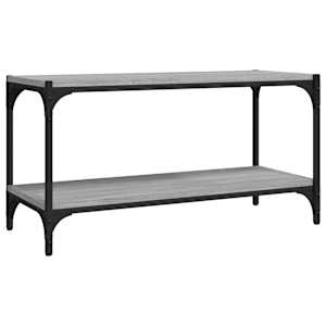TV skříňka šedá sonoma 80 x 33 x 41 cm kompozitní dřevo a ocel - obrázek 2