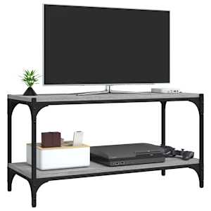 TV skříňka šedá sonoma 80 x 33 x 41 cm kompozitní dřevo a ocel - obrázek 6