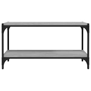 TV skříňka šedá sonoma 80 x 33 x 41 cm kompozitní dřevo a ocel - obrázek 4