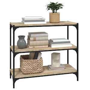 Knihovna dub sonoma 80x33x70,5 cm kompozitní dřevo a ocel - obrázek 4