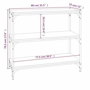 Knihovna dub sonoma 80x33x70,5 cm kompozitní dřevo a ocel - obrázek 9