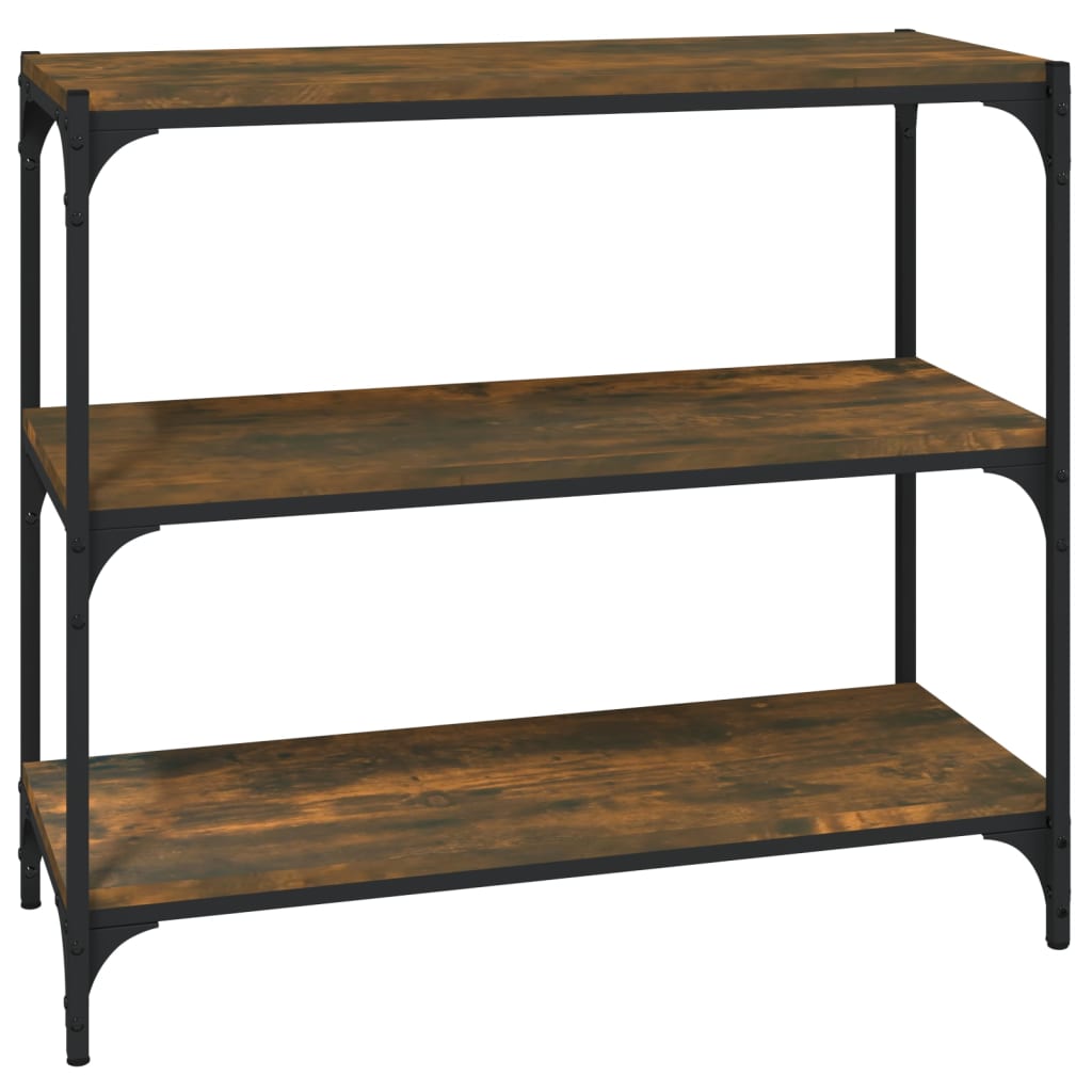 vidaXL Knihovna kouřový dub 80x33x70,5 cm kompozitní dřevo a ocel