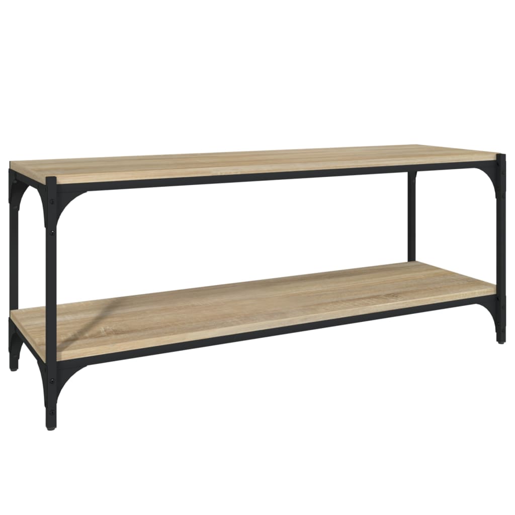 vidaXL TV skříňka dub sonoma 100 x 33 x 41 cm kompozitní dřevo a ocel