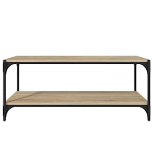 TV skříňka dub sonoma 100 x 33 x 41 cm kompozitní dřevo a ocel - obrázek 4