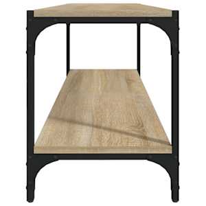 TV skříňka dub sonoma 100 x 33 x 41 cm kompozitní dřevo a ocel - obrázek 5