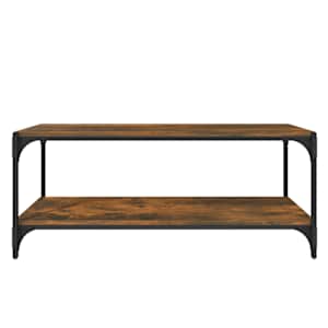TV skříňka kouřový dub 100 x 33 x 41 cm kompozitní dřevo a ocel - obrázek 4