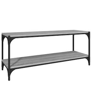 TV skříňka šedá sonoma 100 x 33 x 41 cm kompozitní dřevo a ocel - obrázek 2