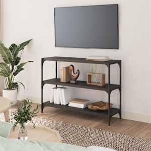 vidaXL Mobile Porta Libri Nero 100x33x70,5cm Legno Multistrato Acciaio