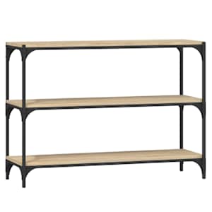Knihovna dub sonoma 100x33x70,5 cm kompozitní dřevo a ocel - obrázek 2