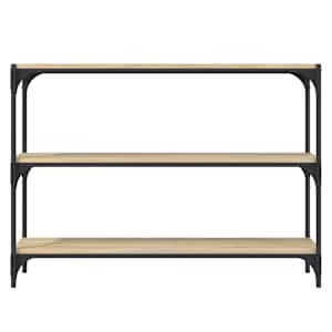 Knihovna dub sonoma 100x33x70,5 cm kompozitní dřevo a ocel - obrázek 5